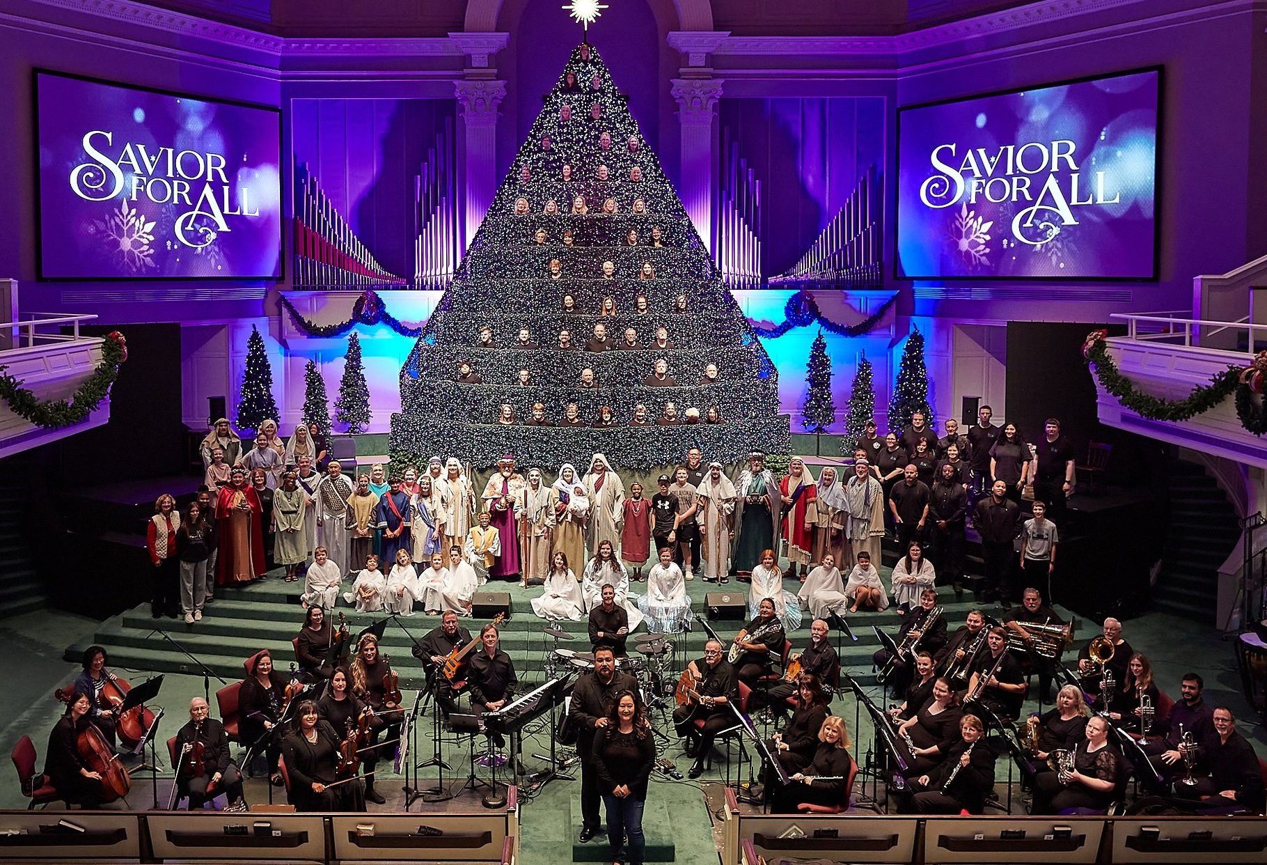 Living Christmas Tree at Lawton FBC